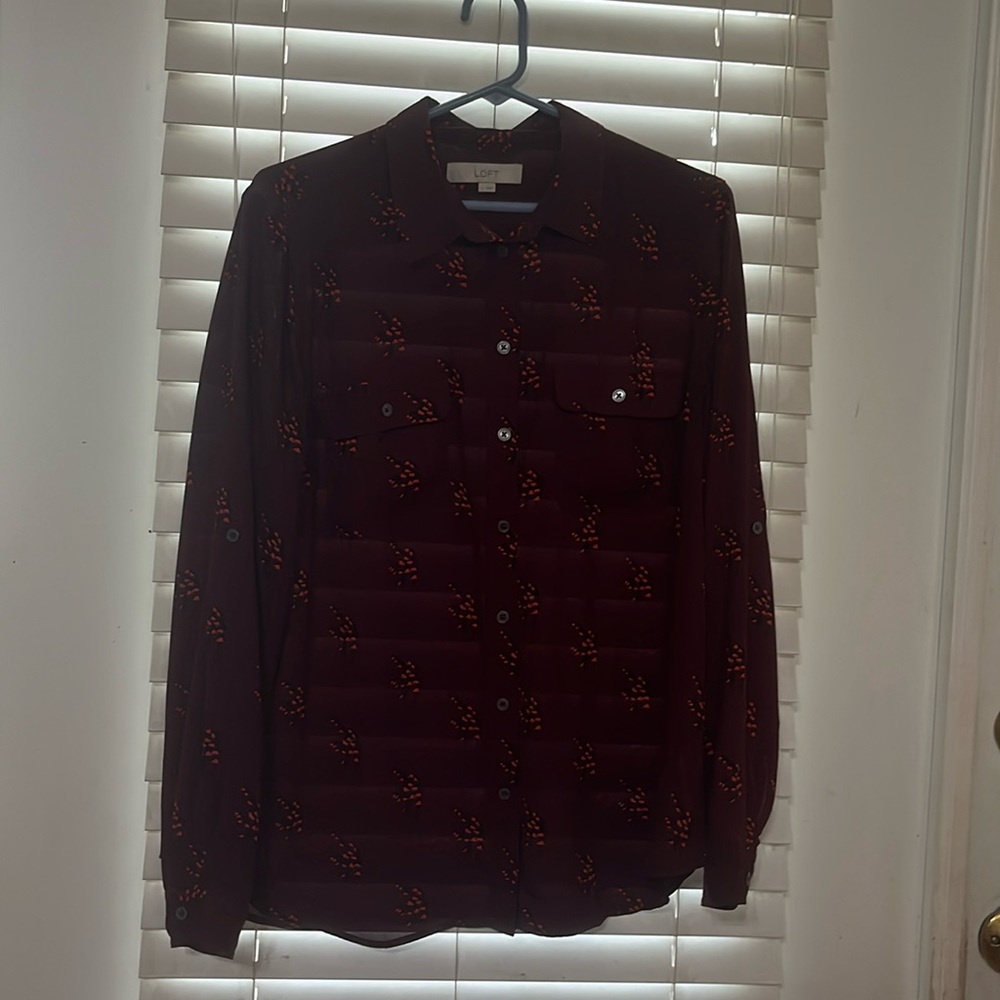 Loft blouse Dark red